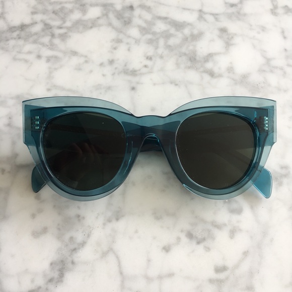 Celine Accessories - CELINE Petrol Blue Zoe Petra Sunglasses